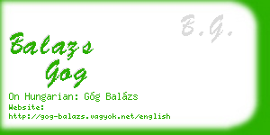 balazs gog business card