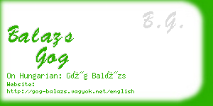 balazs gog business card